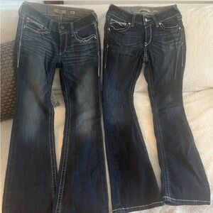 2 Pairs! Ariat 28R Women's boot cut denim Jeans